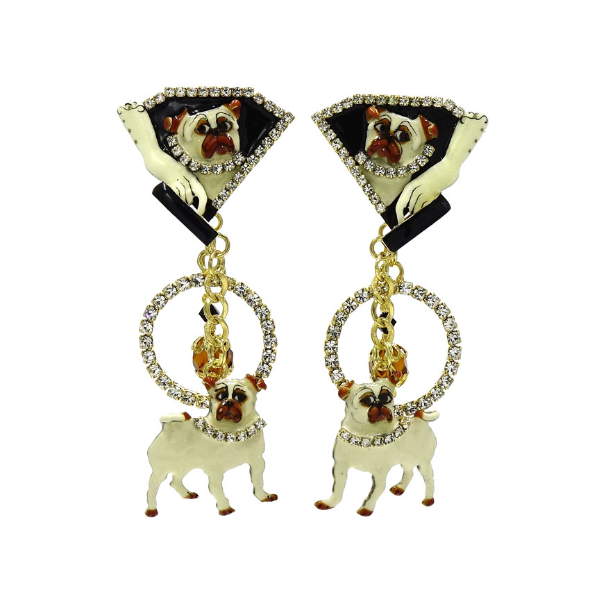 Pair Of Pugs Earrings By Lunch At The Ritz LATR