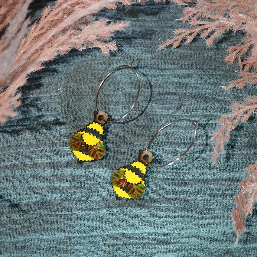 Bee Earrings By Lost Kiwi Designs