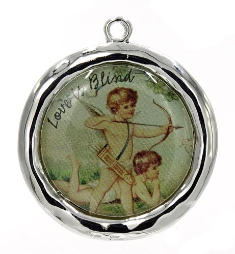 Love Is Blind Pendant With Cherubs
