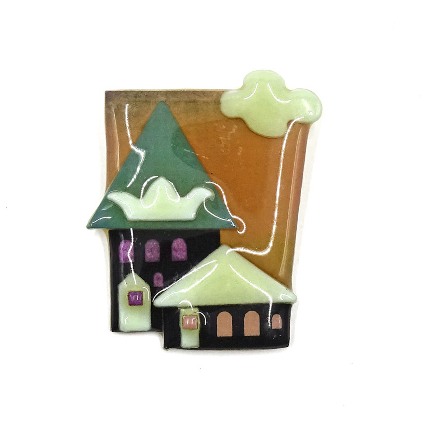 Lucinda Pink And Purple Windows House Pin