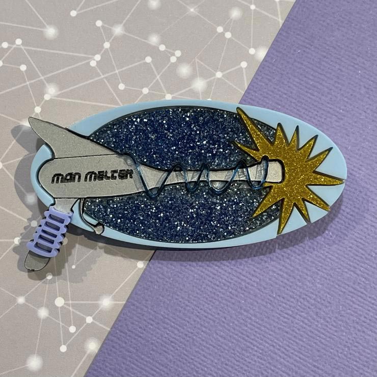 Man Melter Raygun Brooch By Wintersheart