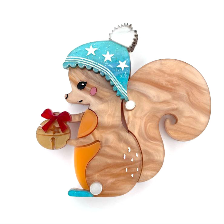 Marnie The Squirrel Brooch By Wintersheart