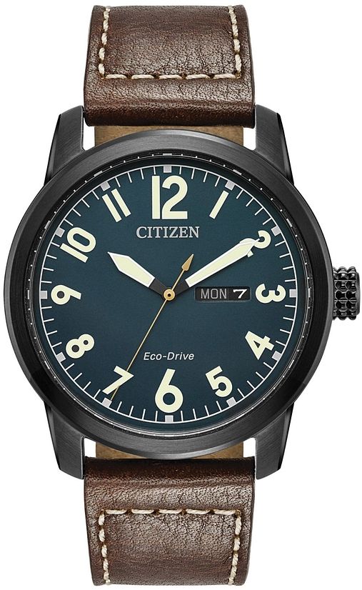 Men's Citizen Chandler Dark Brown Leather Band Watch BM8478-01L