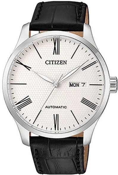 Men's Citizen Dress Automatic Black Leather Strap Watch NH8350-08A