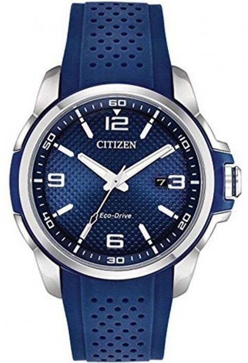 Men's Citizen Drive Eco-Drive Blue Slicone 45mm Watch AW1158-05L