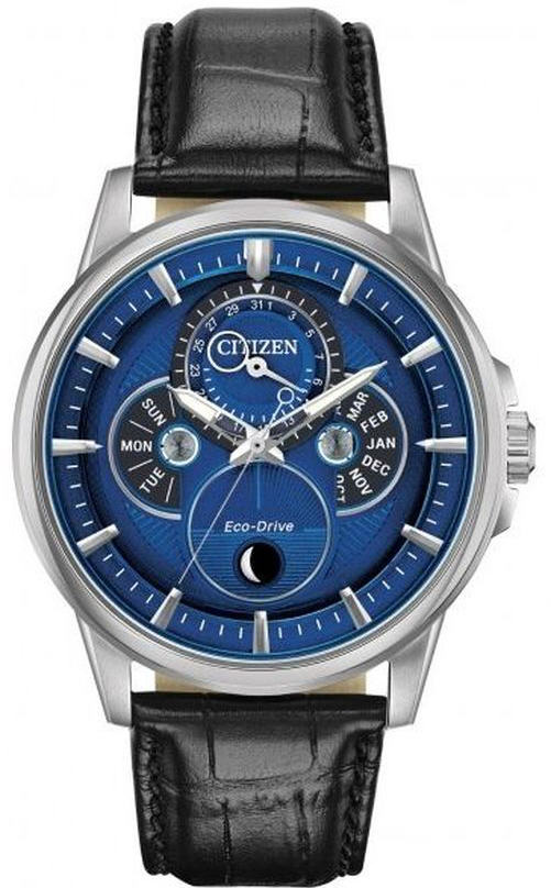 Men's Citizen Eco-Drive Calendrier Black Solar Watch BU0050-02L