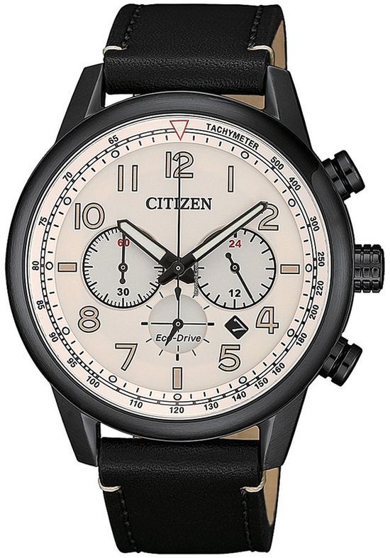 Men's Citizen Eco-Drive Steel Chronograph Watch CA4425-10X
