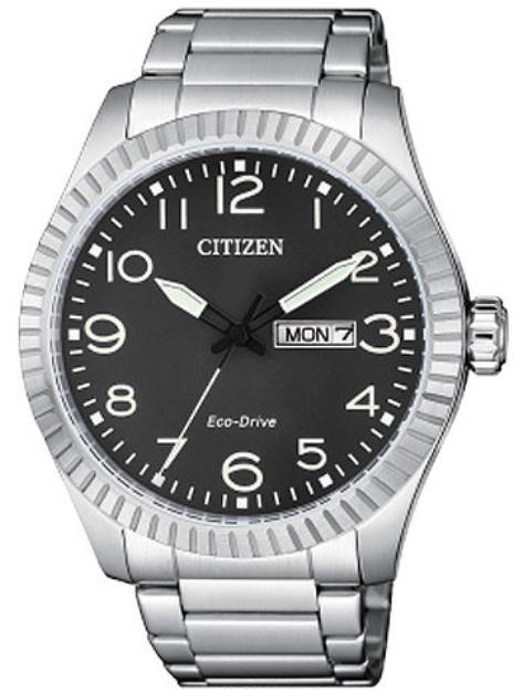 Men's Citizen Eco-Drive Steel Day-Date Solar Power Watch  BM8530-89E
