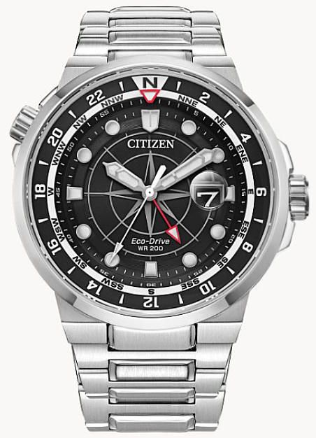 Men's Citizen Endeavor Dual Time Solar Powered Watch BJ7140-53E