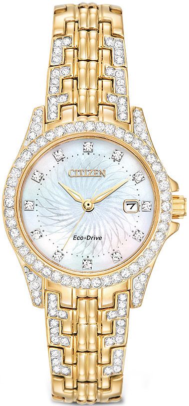 Women's Citizen Eco-Drive Silhouette Crystal Watch EW1222-84D