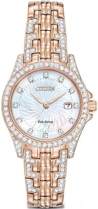 Women's Citizen Eco-Drive Silhouette Crystal Watch EW1228-53D