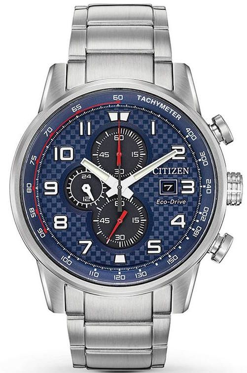 Men's Citizen Primo Chronograph Stainless Steel 45mm Watch CA0680-57L