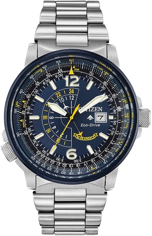Men's Citizen Promaster Nighthawk Eco-Drive Steel 42mm Watch BJ7006-56L