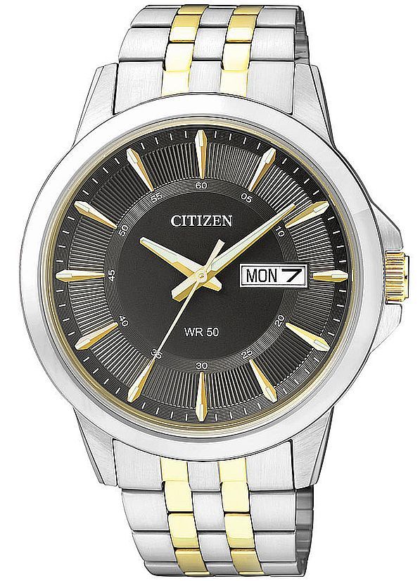 Men's Citizen Two Tone Dress Stainless Steel Watch BF2018-52H