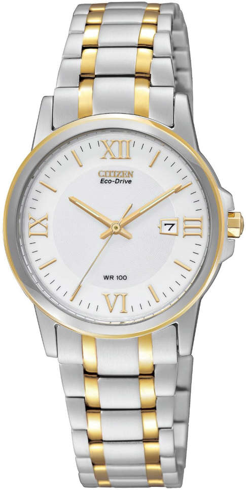 Women's Two-Tone Citizen Eco-Drive Dress Watch EW1914-56A