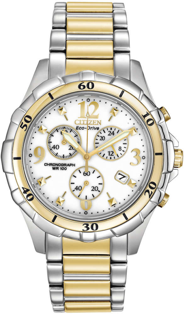 Women's Two-Tone Citizen Eco-Drive Chronograph Watch FB1354-57A