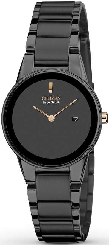 Women's Black Citizen Eco-Drive Axiom Steel Watch GA1055-57F