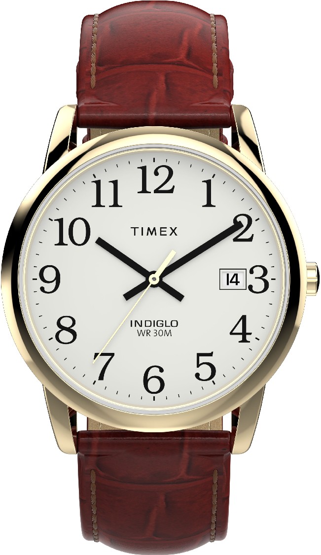 Men's Easy Reader 35mm Gold-Tone Leather Strap Watch TW2W95500