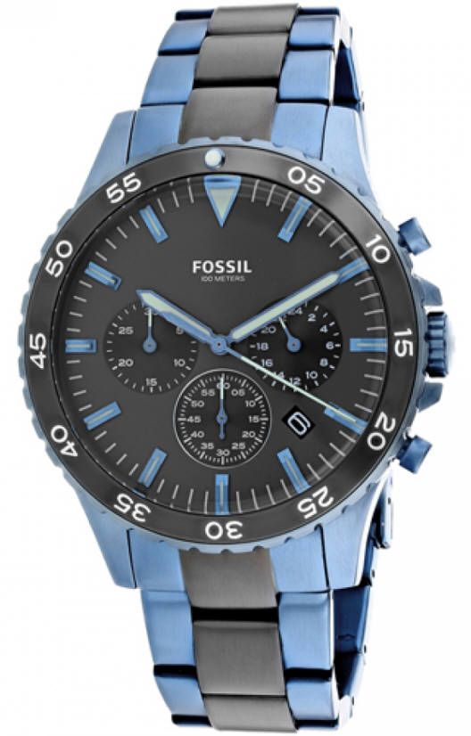 Men's Fossil Crewmaster Steel Chronograph Watch CH3097