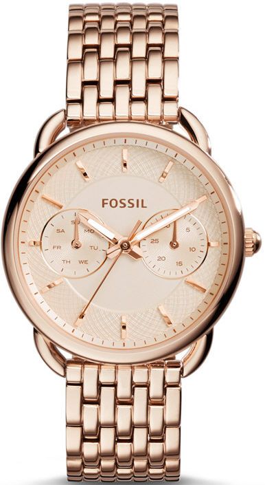 Women's Rose Gold Fossil Tailor Multi-Function Steel Watch ES3713