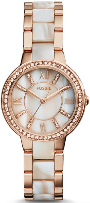 Women's Fossil Virginia Horn Acetate Glitz Watch ES3716