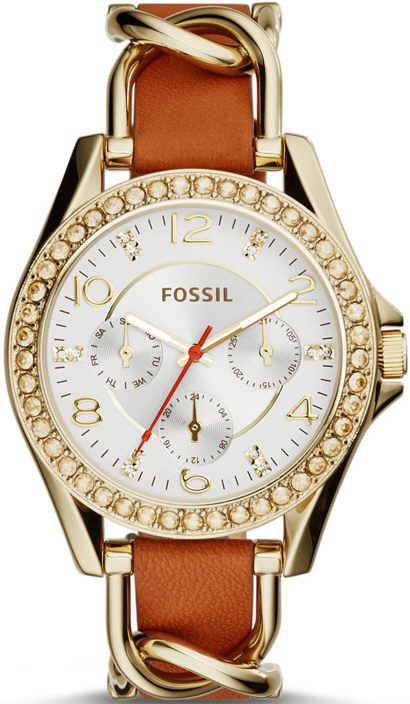 Women's Fossil Riley Multi-Function Chain Bracelet Watch ES3723