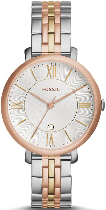 Women's Tri-Tone Fossil Jacqueline Stainless Steel Watch ES3844