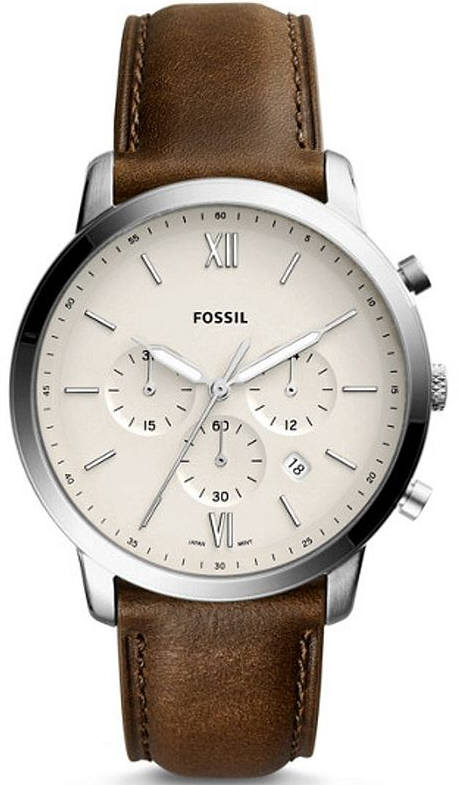 Men's Fossil Neutra Brown Leather Chronograph Watch FS5380