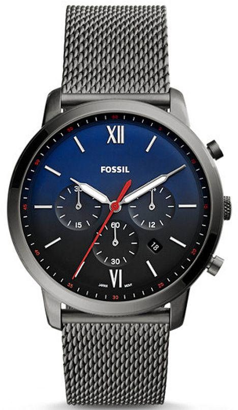 Men's Fossil Neutra Chronograph Steel Mesh Strap Watch FS5383