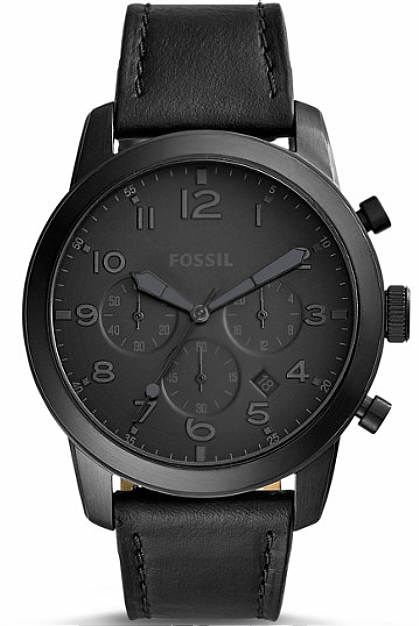 Men's Fossil Pilot 54 Black Chronograph Watch FS5157