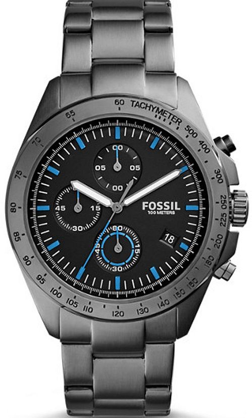 Men's Fossil Sport 54 Chronograph Smoke Steel Watch CH3047