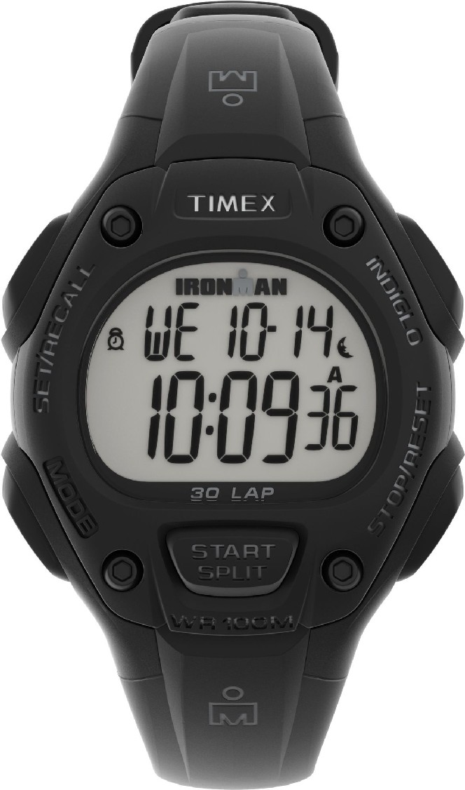 Men's Ironman Classic 30-Lap 34mm Digital Black Resin Strap Watch TW5M44900
