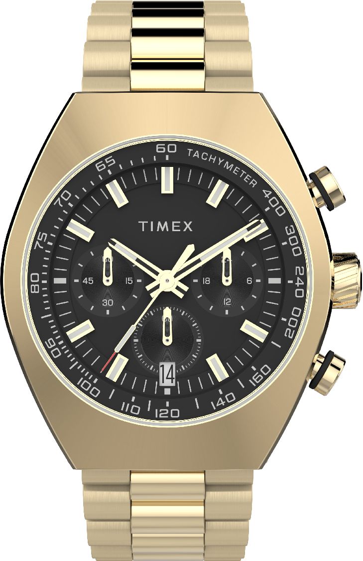 Men's Timex Legacy Tonneau Chronograph Gold Watch TW2W22100