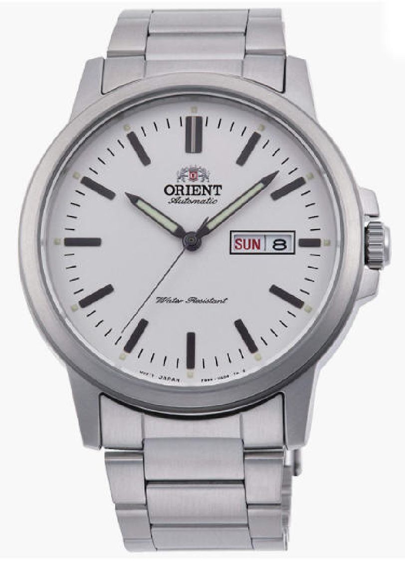 Men's Orient Steel Automatic Day-Date Casual Classic Watch RA-AA0C03S19B