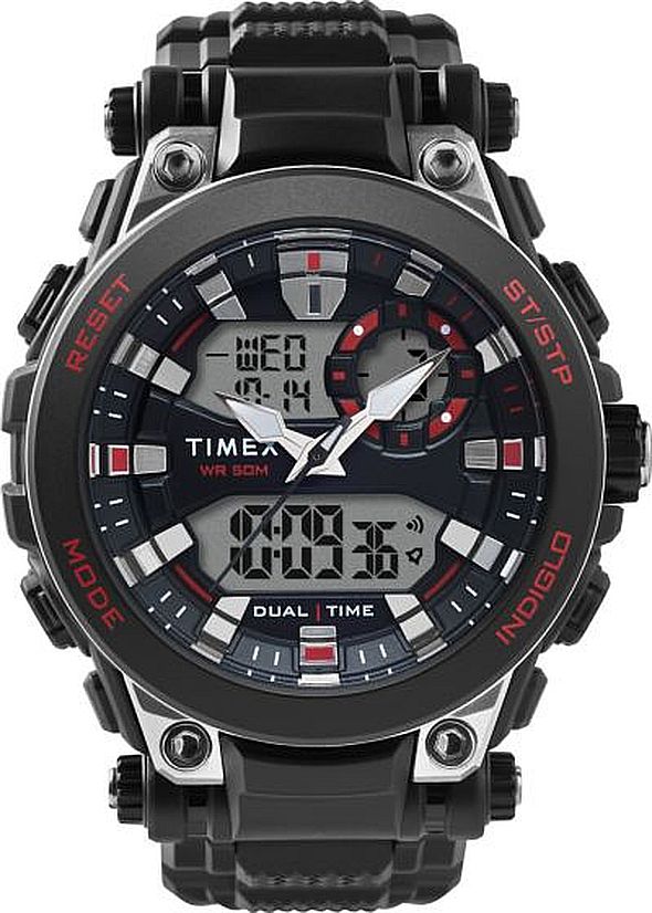 Men's Timex Digital A-Game Classic Digital Black Band Watch TW5M30800