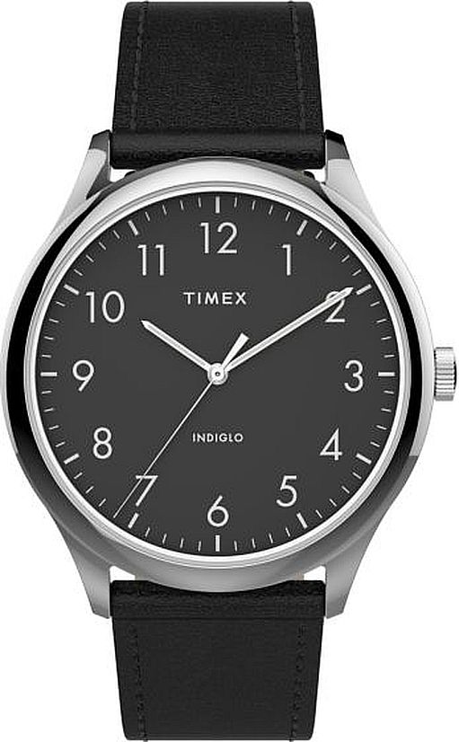 Men's Timex Easy Reader Classic Black Leather Watch TW2T71900