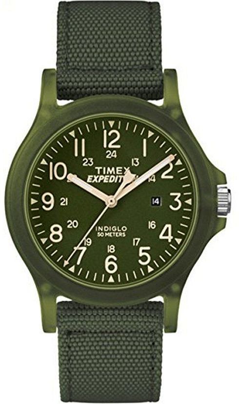 Men's Timex Expedition Acadia Mid Size Green Nylon Watch TW4B09500