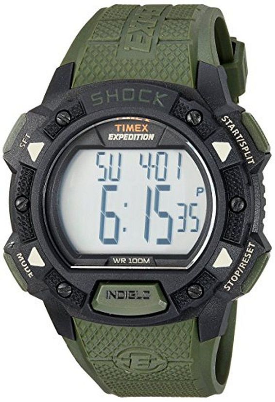 Men's Timex Expedition Digital Shock Green Band Watch TW4B09300