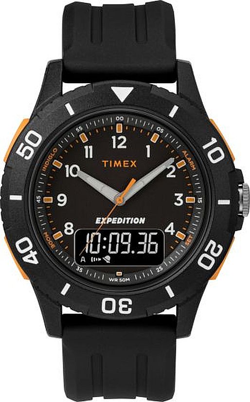 Men's Timex Expedition Katmai Digital-Analog Black Resin Strap Watch TW4B16700