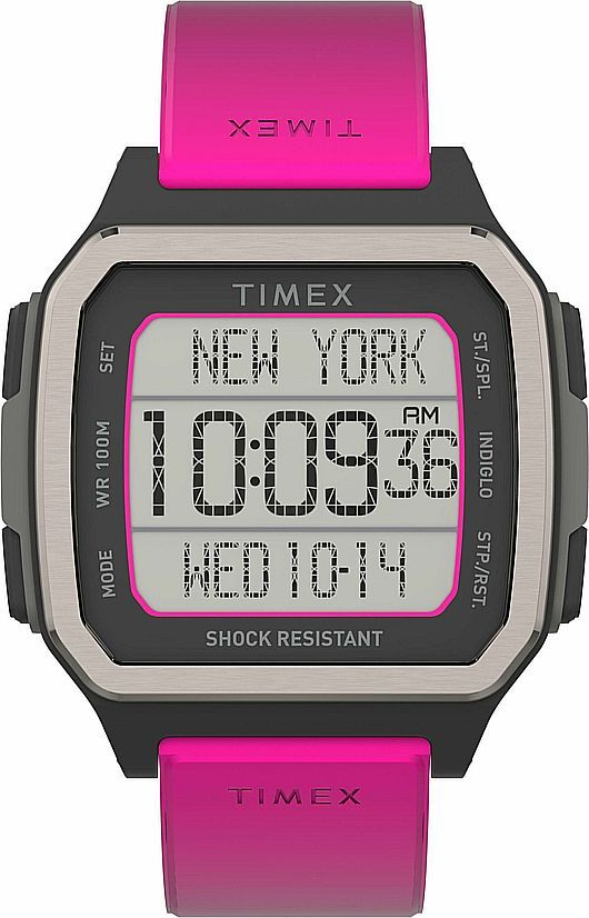 Men's Timex Expedition Pink Silicone Strap Watch TW5M29200