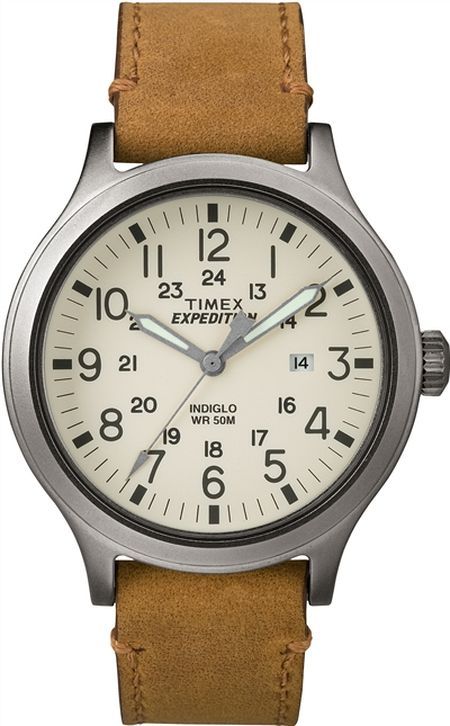 Men's Timex Expedition Scout 43 Leather Watch TW4B06500 TW4B06500JT TW4B065009J
