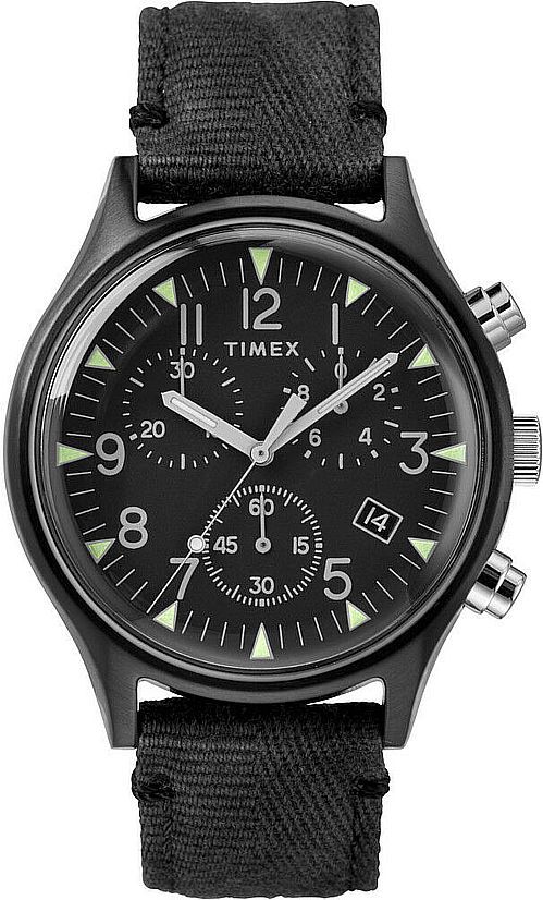 Men's Timex Lab Military MK1 Black Chronograph Watch TW2R68700