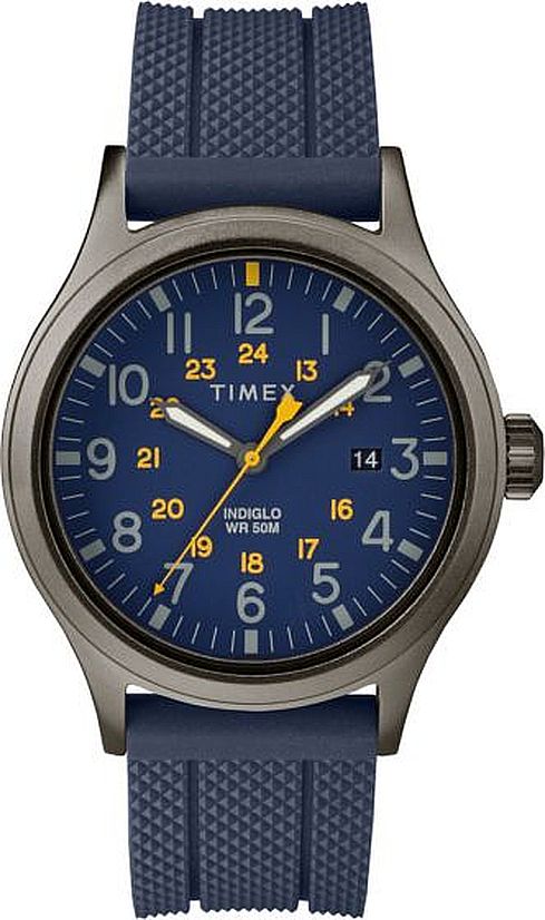 Men's Timex Military Allied Classic Blue Silicone Strap Watch TW2R61100