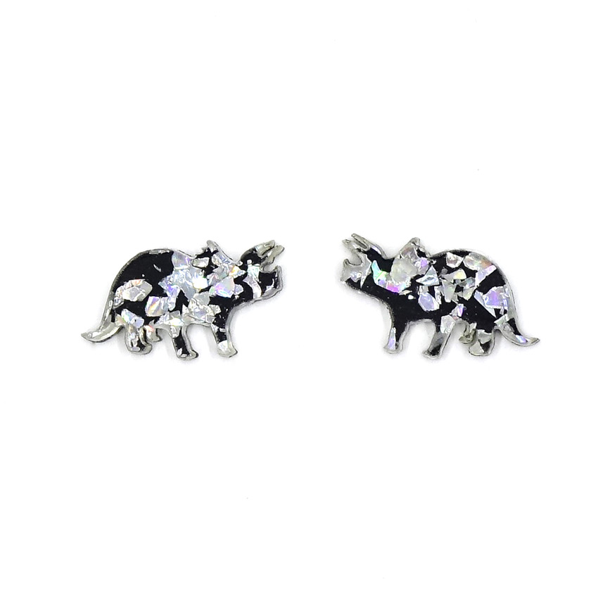 Little Triceratops Stud Earrings