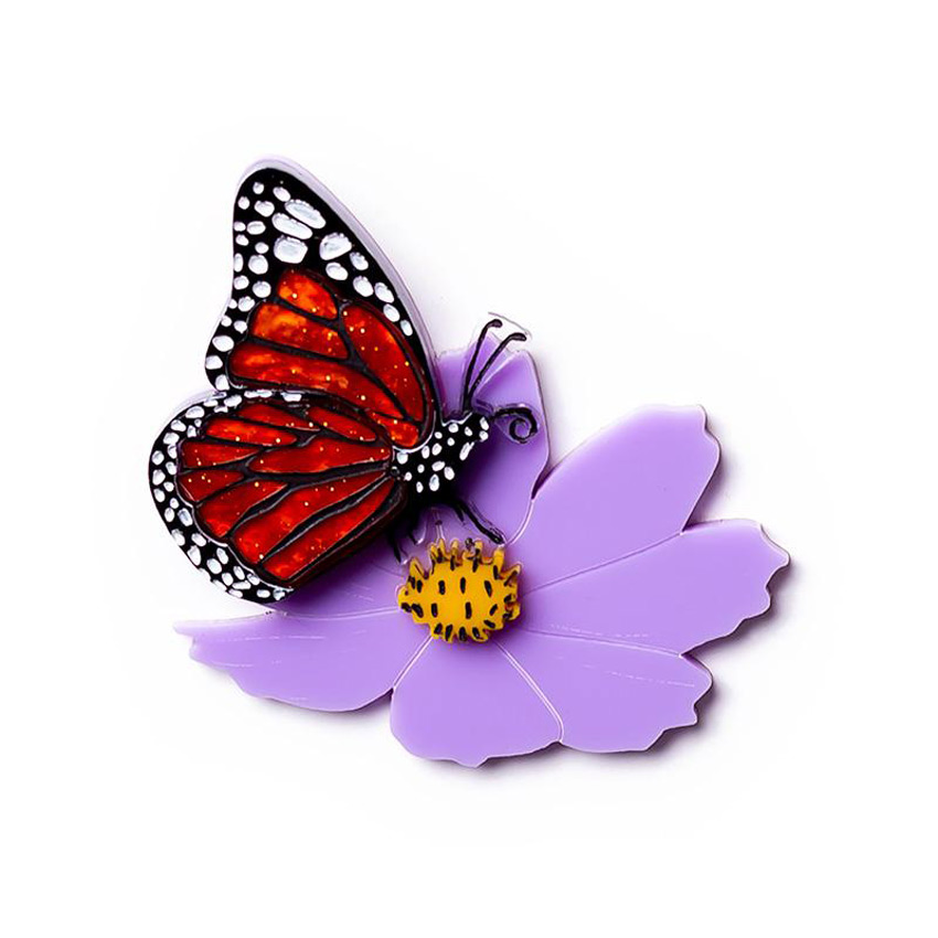 Monarch Cosmos Brooch By Martinis & Slippers