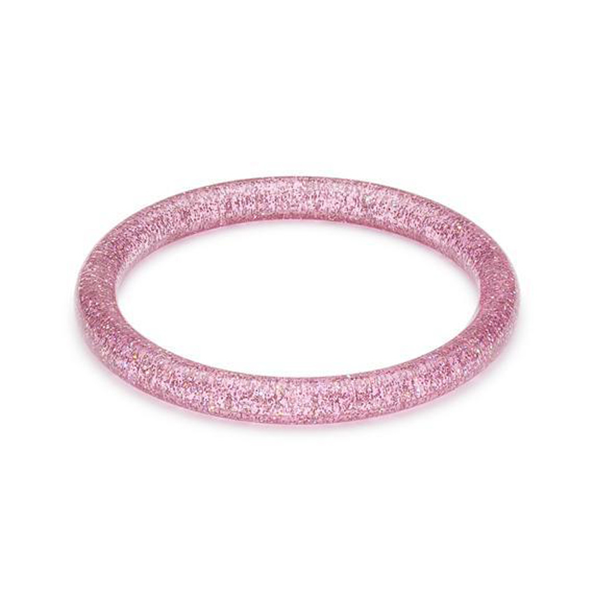 New Narrow Pale Pink Glitter Bangle By Splendette