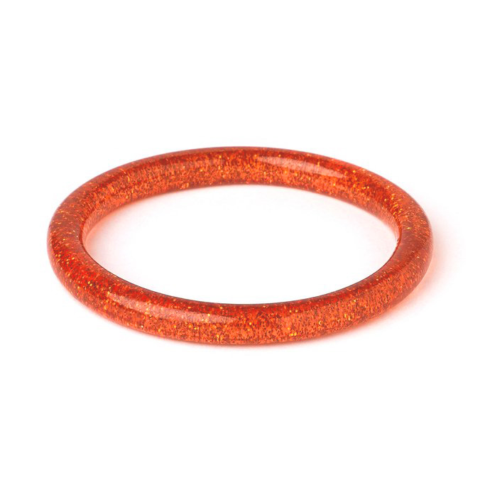 New Narrow Amber Glitter Bangle By Splendette