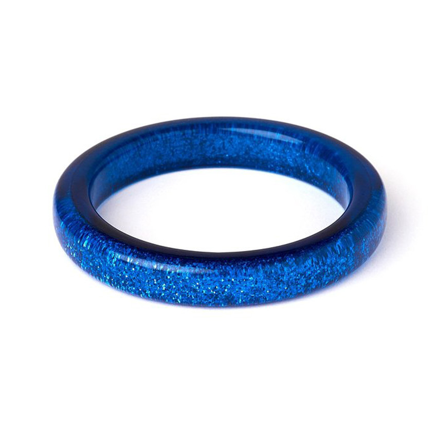 New Blue Glitter Bangle By Splendette