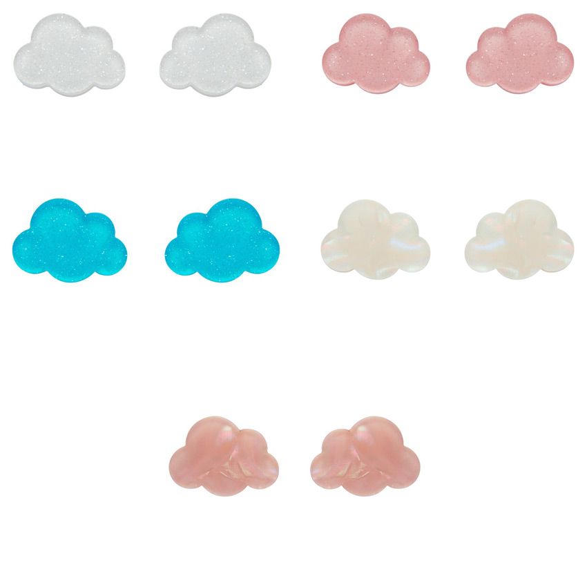 Cloud Stud Earrings By Erstwilder - Pick Your Color!