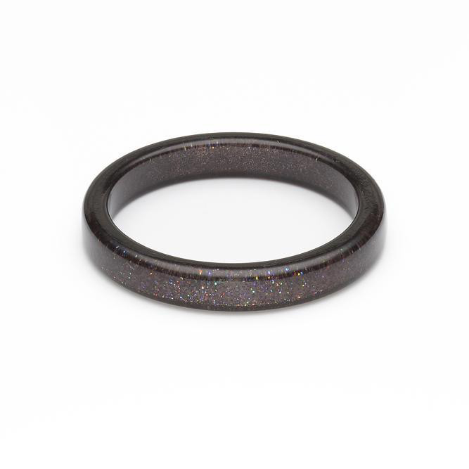 New Gunmetal Glitter Bangle By Splendette